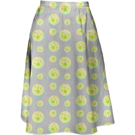 Petri dishes knee length skirt