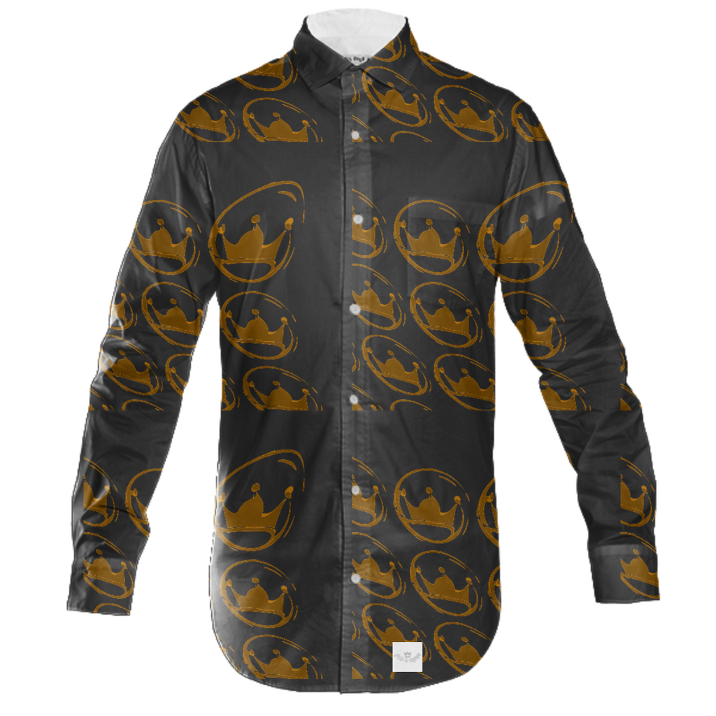 Gold crown long sleeve button down