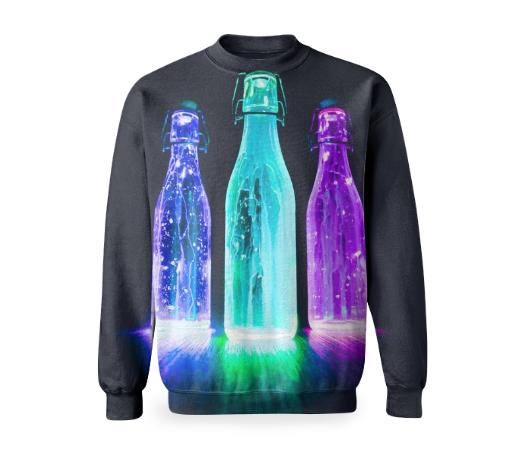 Neon light bottle sweater