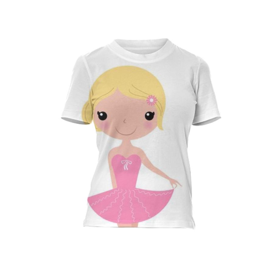 Designers t shirt white with Balerina