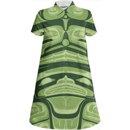Spring GreenWatches Water Mini Shirt Dress