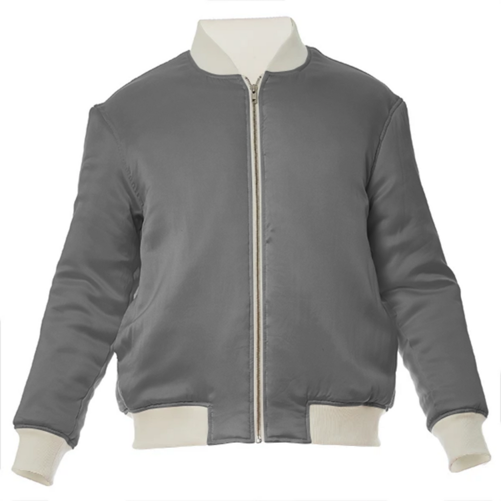 color dim grey VP silk bomber jacket
