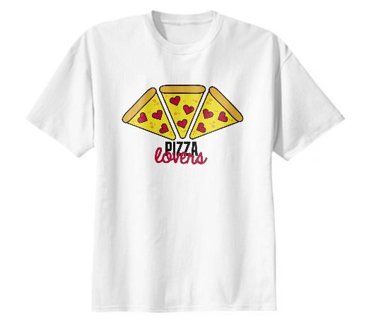 Pizza Lovers Cotton T Shirt