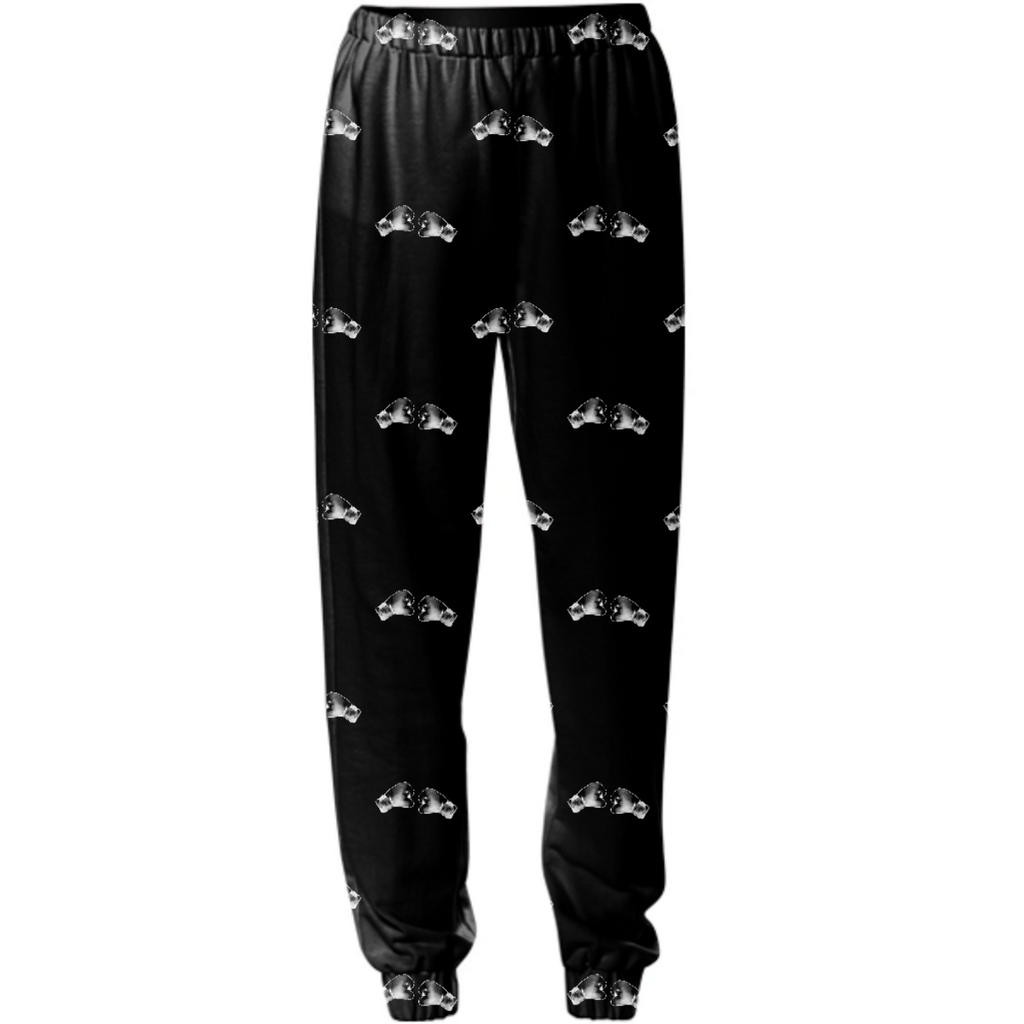 Black and White Boxing Motif Pattern