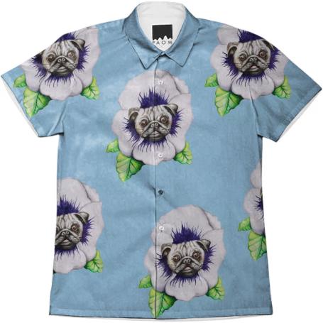 pansy pug top by nefertara