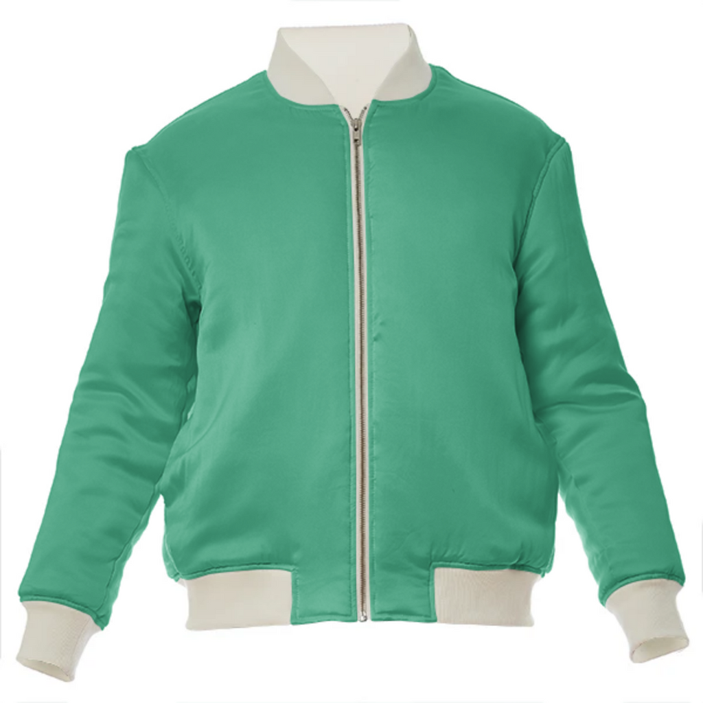 color mint VP silk bomber jacket