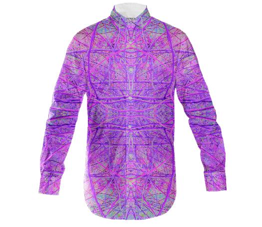 Hot Pink and Purple Abstract Branch Pattern