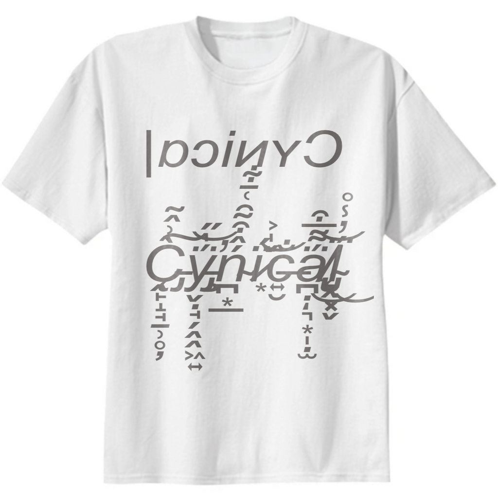 CYNICAL ‘Mayan script’ tee (white)