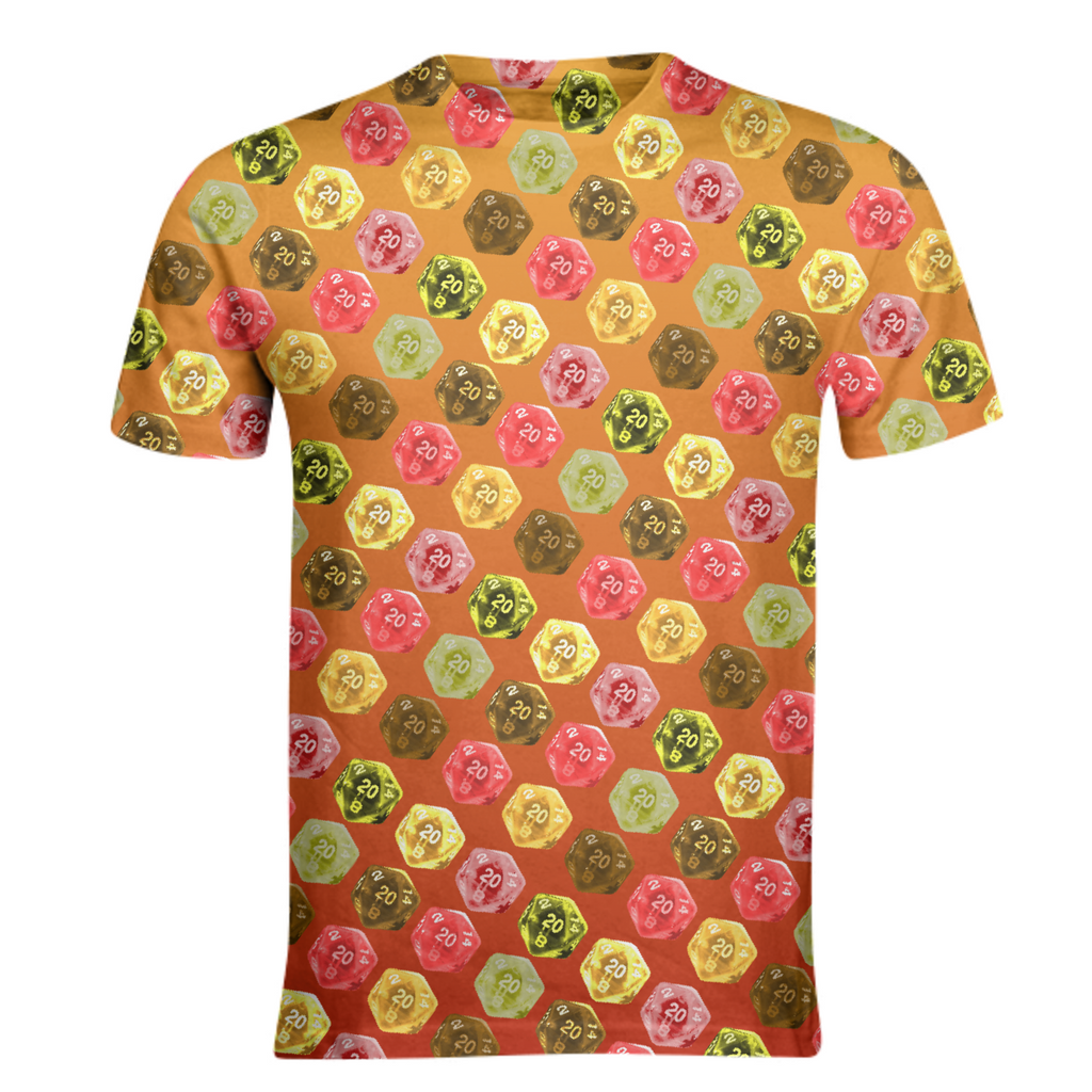 Red orange variation Nat20 dnd geometric