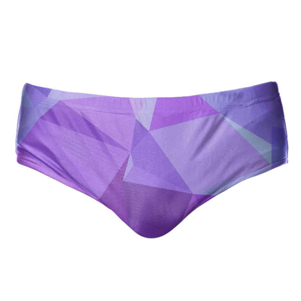 polygonal purple and blue