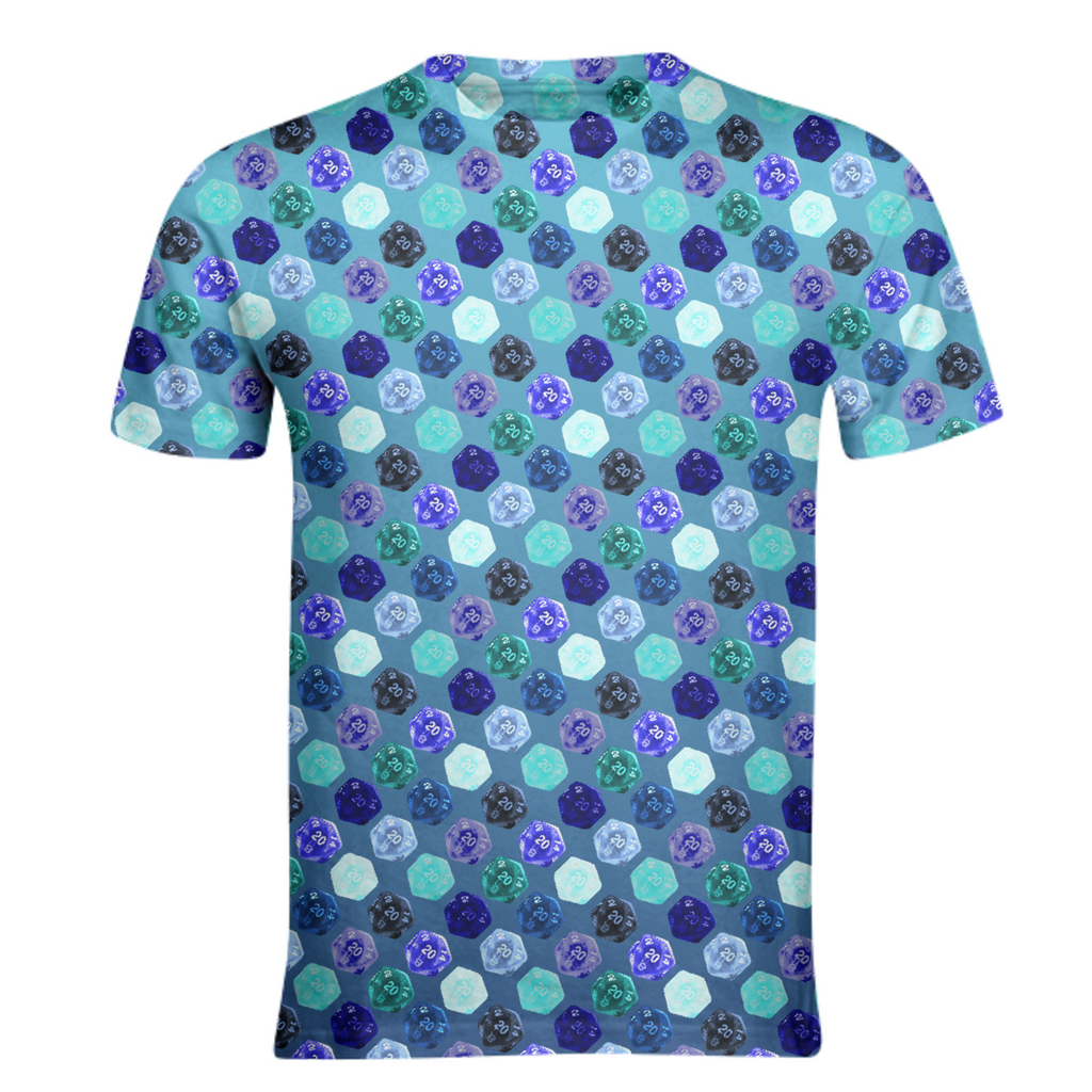 Blue variation Nat20 dnd geometric