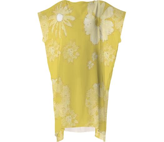 Square Dress in Yellow Floral
