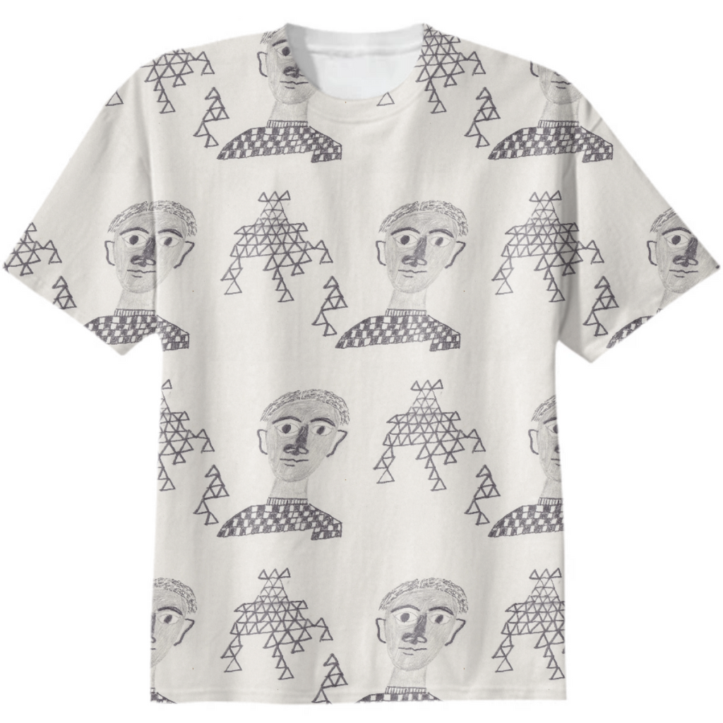 Geometric head t-shirt