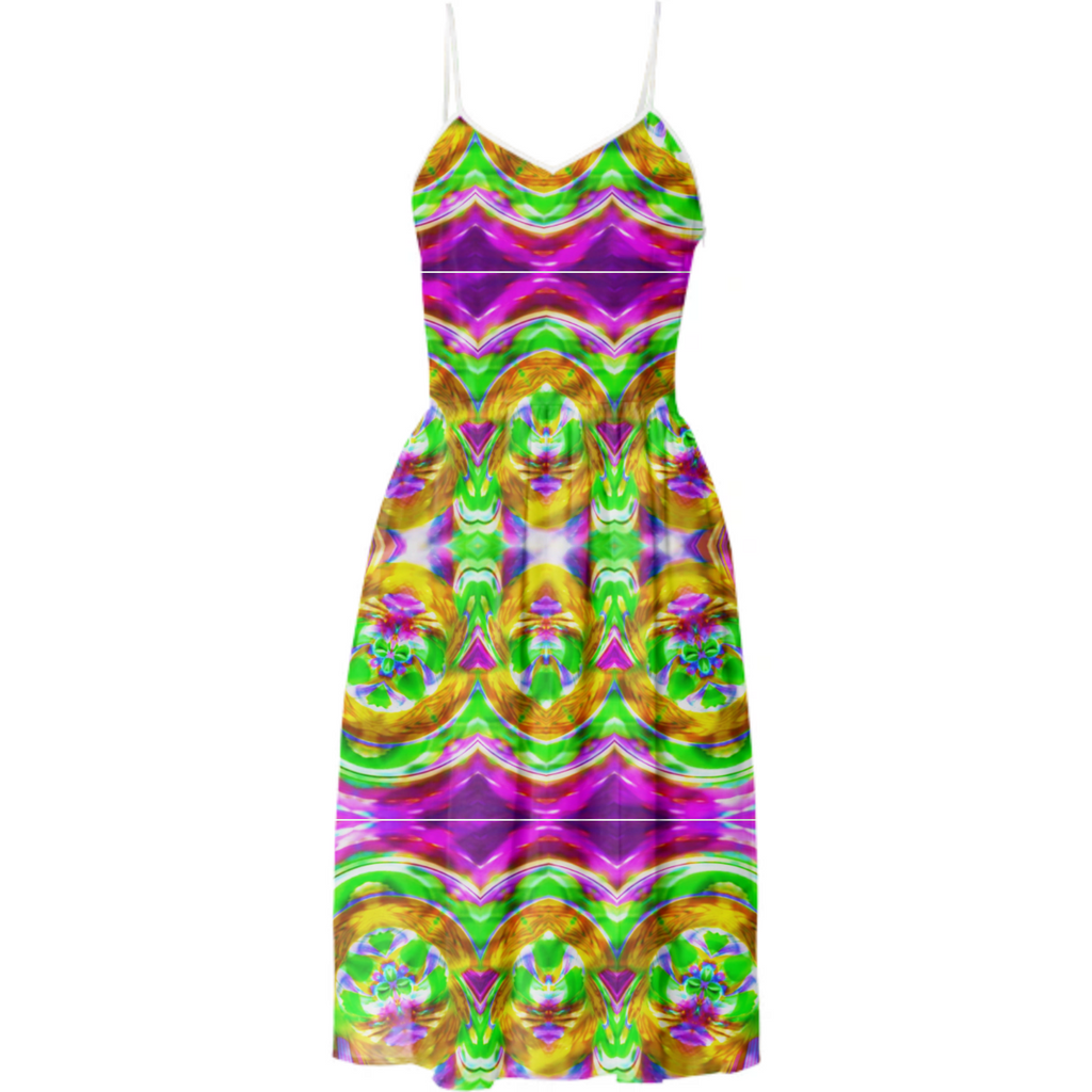 Emerald Island Purple Lake Summer Dress