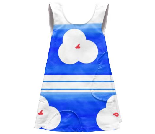 Blue and White Kids Dress