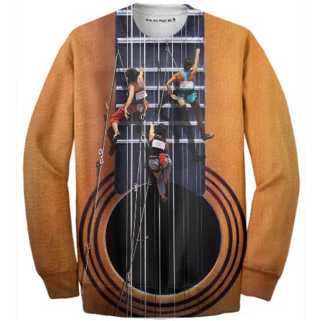 Surreal Guitar Climbers Ribbed Sweatshirt