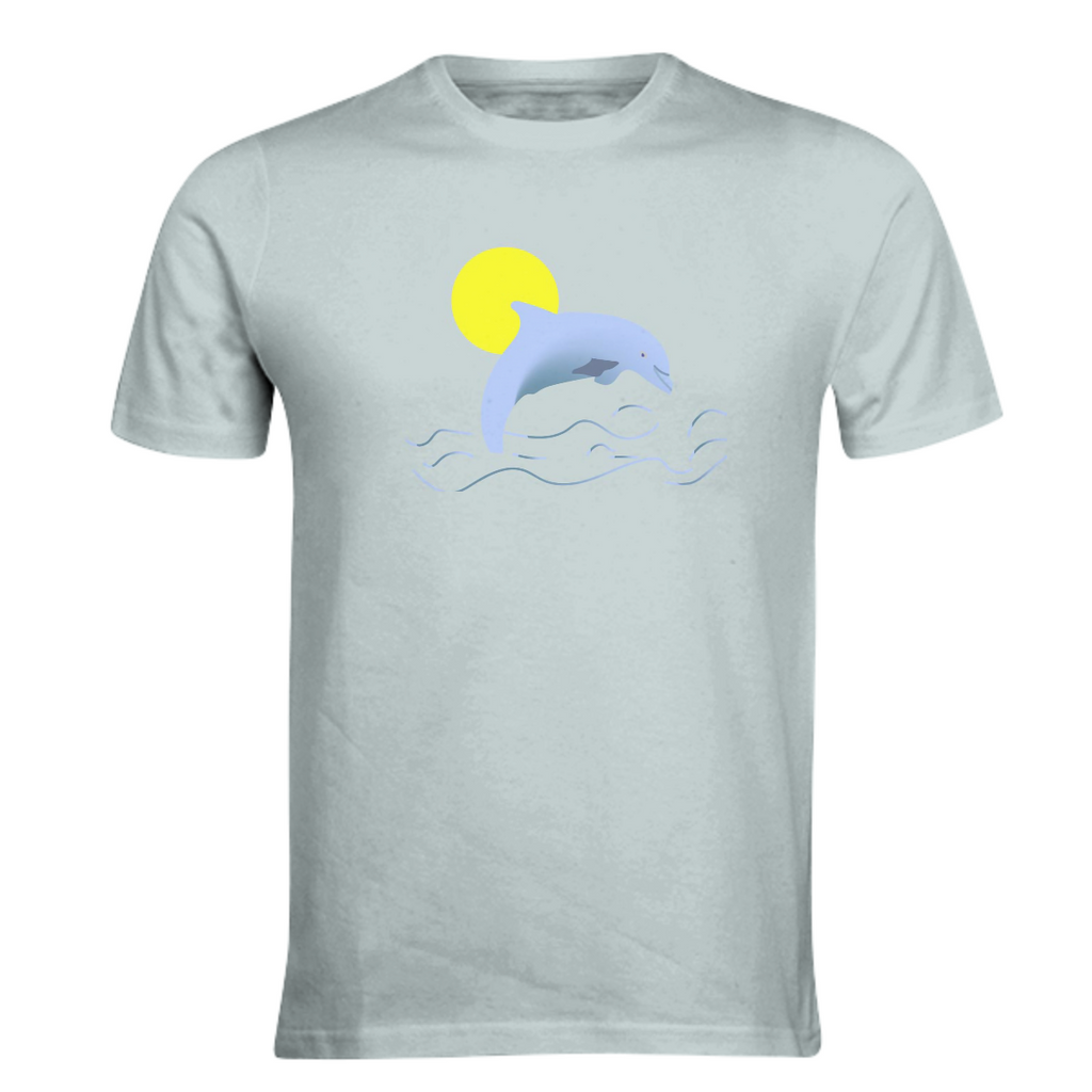 Blue dolphin on the sun