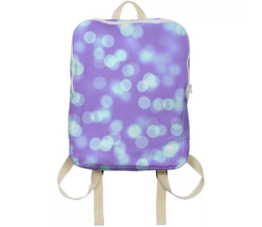 Blue Purple Bokeh Backpack