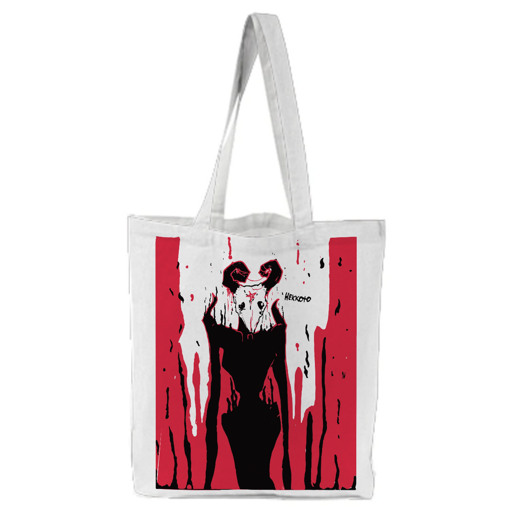 Horror demon monster lady goth edgy tote bag