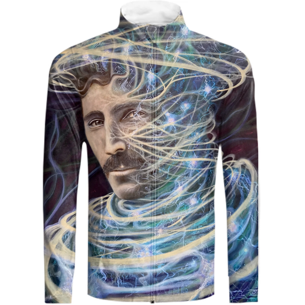 “Quintessence” ft. Nikola Tesla by Katy McManus Tracksuit Jacket