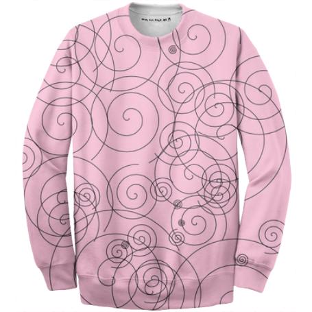 Pink Swirls Sweater