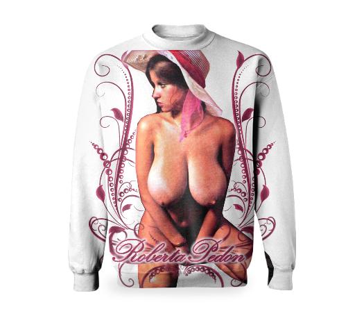 roberta pedon pink white sweater