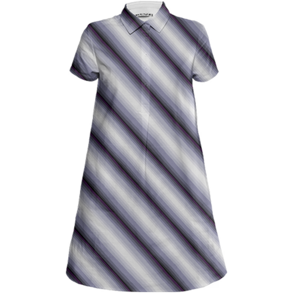 Blue Corporate Strip Mini Shirt Drtess
