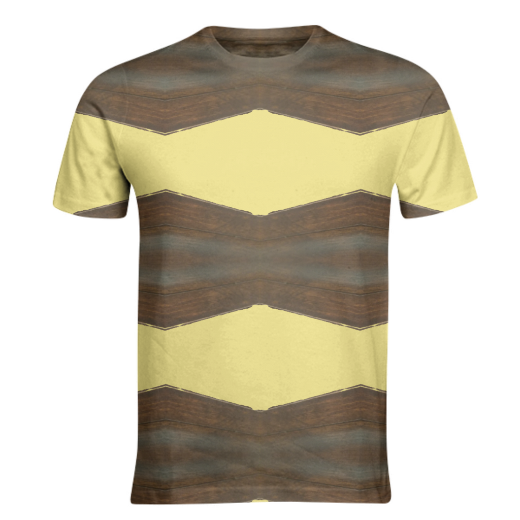 Yellow and Wood Geometric
