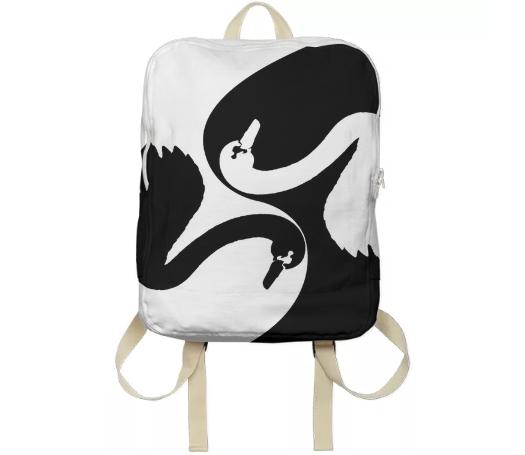Yin Yang Swans backpack