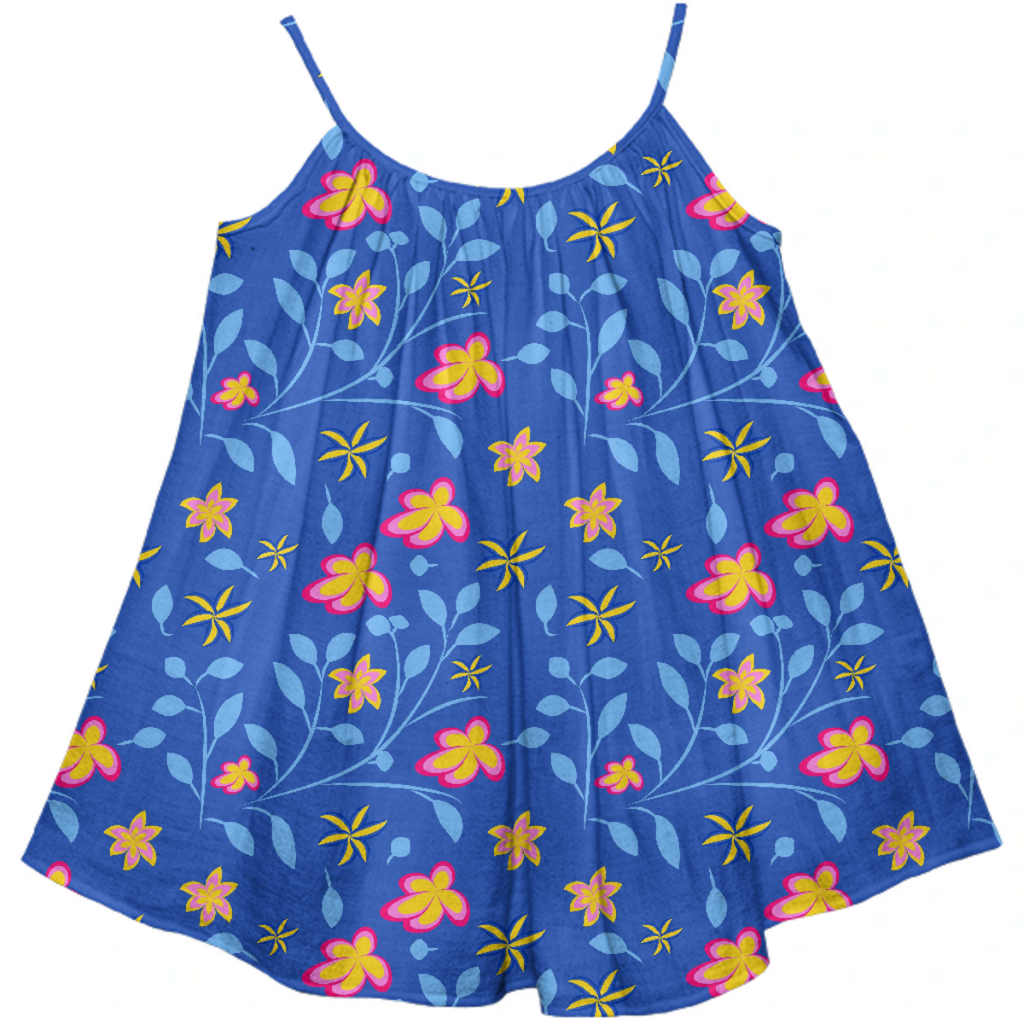 Floral pattern with flowers and leaves