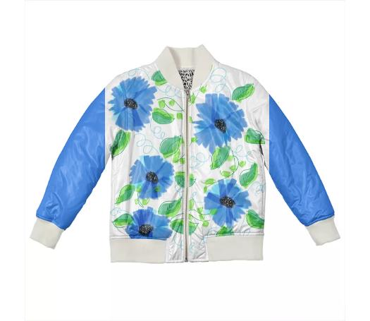 Blue Floral Designer Jacket