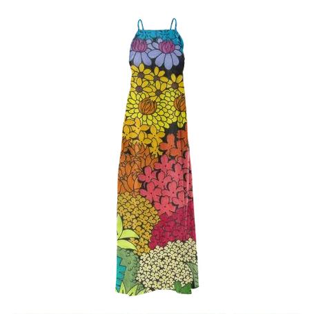 Couleurs Poly Twill Maxi Dress