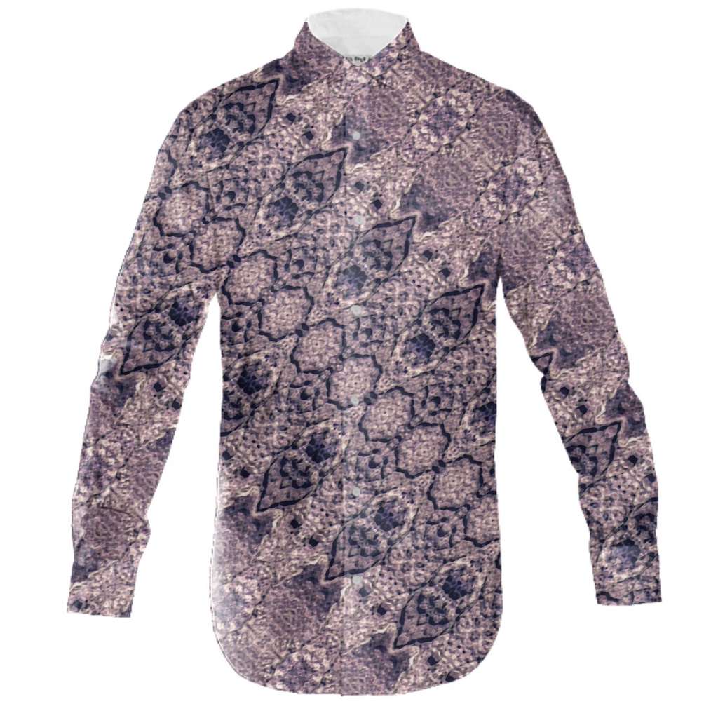 Violet Textured Mosaic Ornate Print