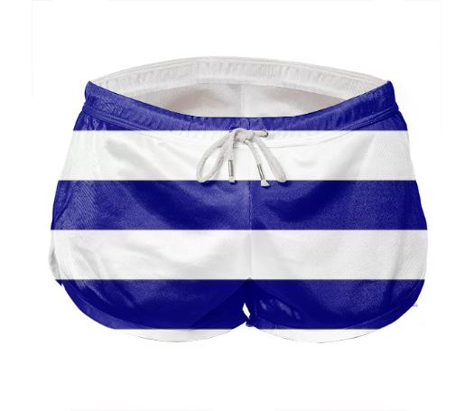 Navy Stripes Short Shorts