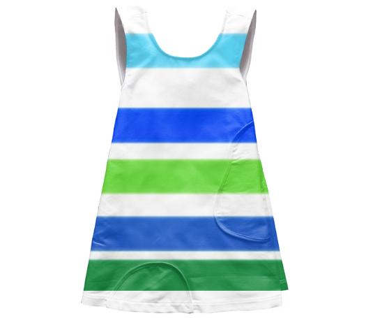 Summer Nautical Stripe Kids Dress