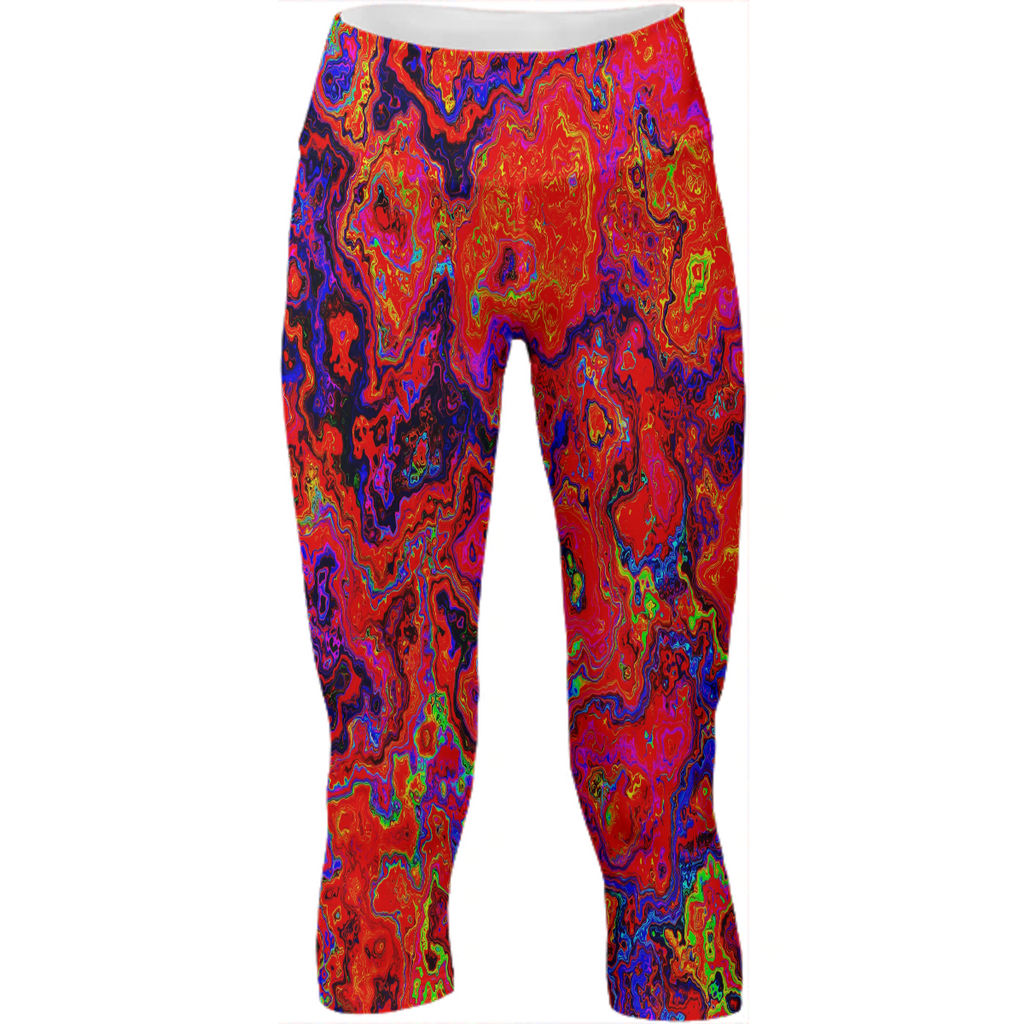 Neon Rainbow Ripples Yoga Pants