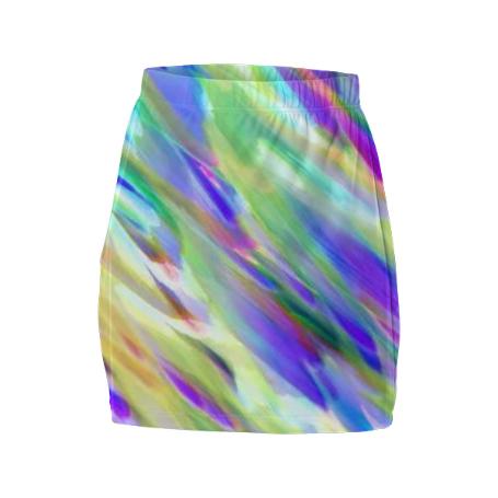 MINI TUBE SKIRT Colorful digital art splashing G401