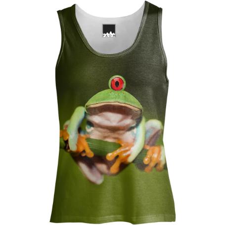 Funny Conceptual Cyclopic Frog Tank Top Women