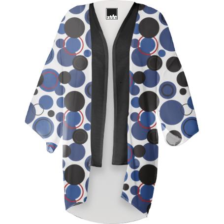 Polka Dot Array Blue Black Red