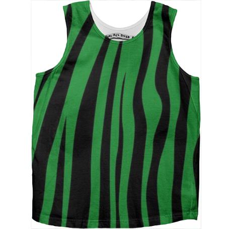 Little Kids DESIGNERS BLOUSE BLACK GREEN ZEBRA