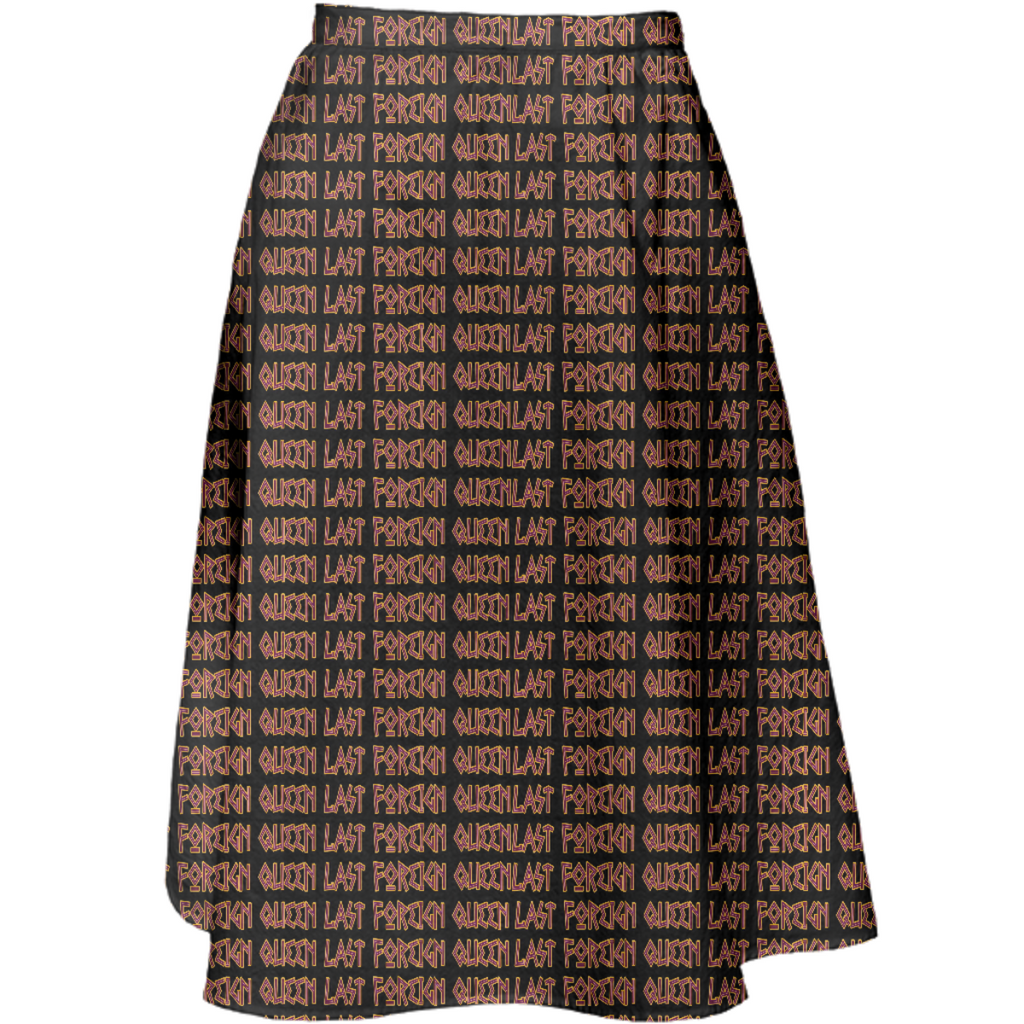 Last Foreign Queen Midi Skirt