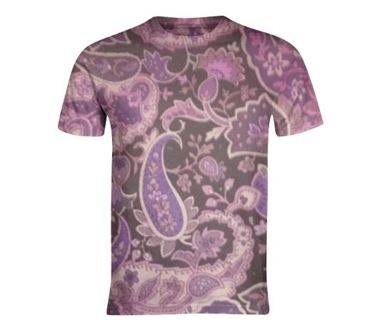 Soft Plum Paisley T Shirt
