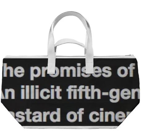 The promises of an illicit fifth generation bastard of cinema tote bag