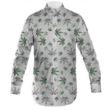 Weed Illustrated Button Down