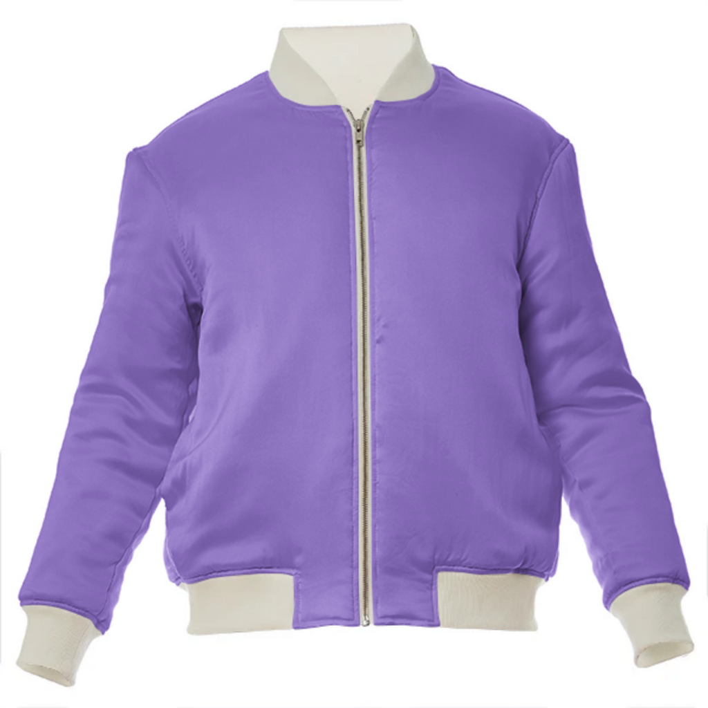 color medium purple VP silk bomber jacket