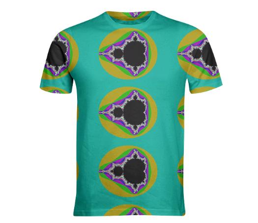 Turquoise Mandelbrot Fractal T Shirt