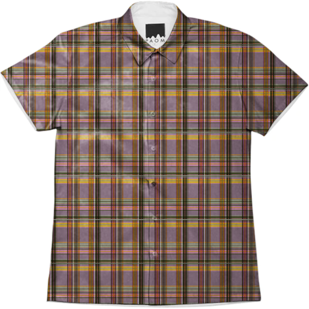 Lilac, pink and gold plaid with green and white accents - classic design with a modern twist.
