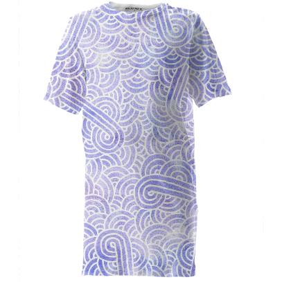 Lavender and white swirls doodles Tall Tee