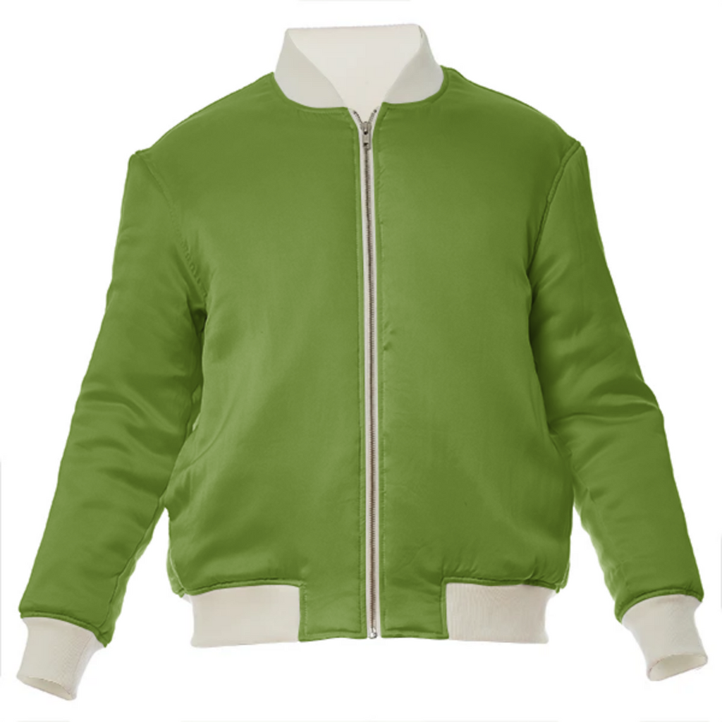 color olive drab VP silk bomber jacket