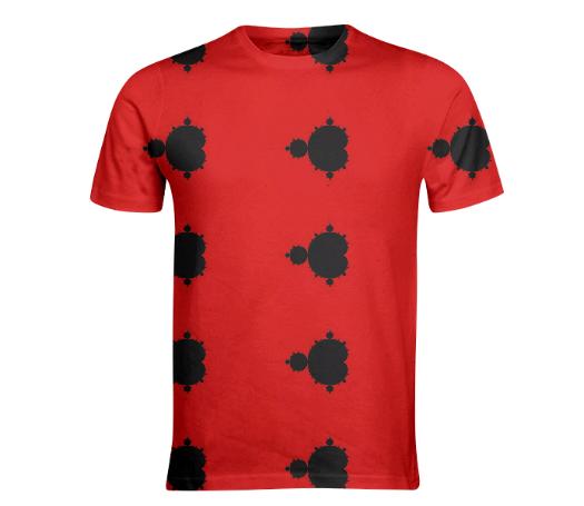 Red Background Mandelbrot T Shirt